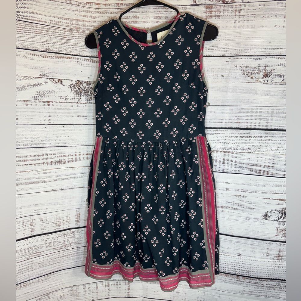 Label Ritu Kumar Dress Womens Size M‎ Floral Gauze Cotton blend Boho minimalist